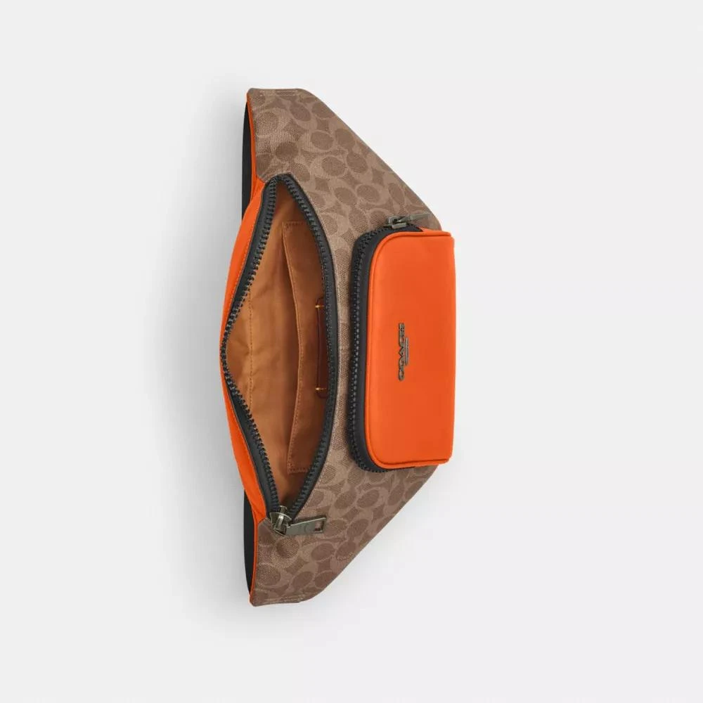 商品Coach|Racer Belt Bag In Colorblock Signature Canvas,价格¥974,第4张图片详细描述