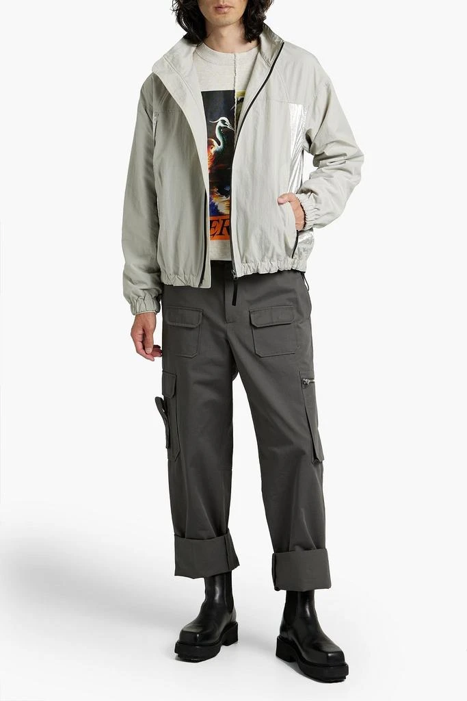 商品Helmut Lang|Logo-embroidered metallic-paneled shell jacket,价格¥631,第2张图片详细描述