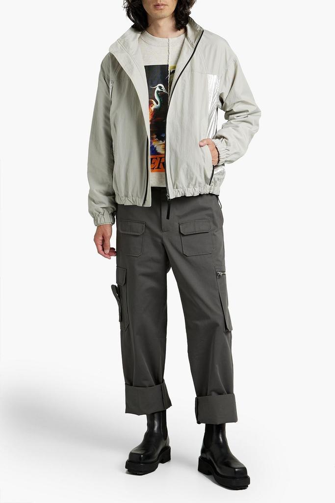 商品Helmut Lang|Logo-embroidered metallic-paneled shell jacket,价格¥1803,第4张图片详细描述