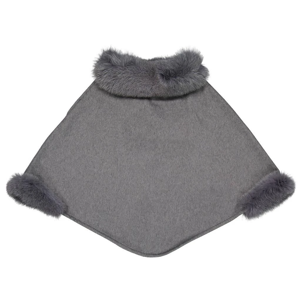 商品Max Mara|Max Mara Ladies Wskit1 Fox Fur Trim Cashmere Poncho In Medium Grey,价格¥5359,第2张图片详细描述