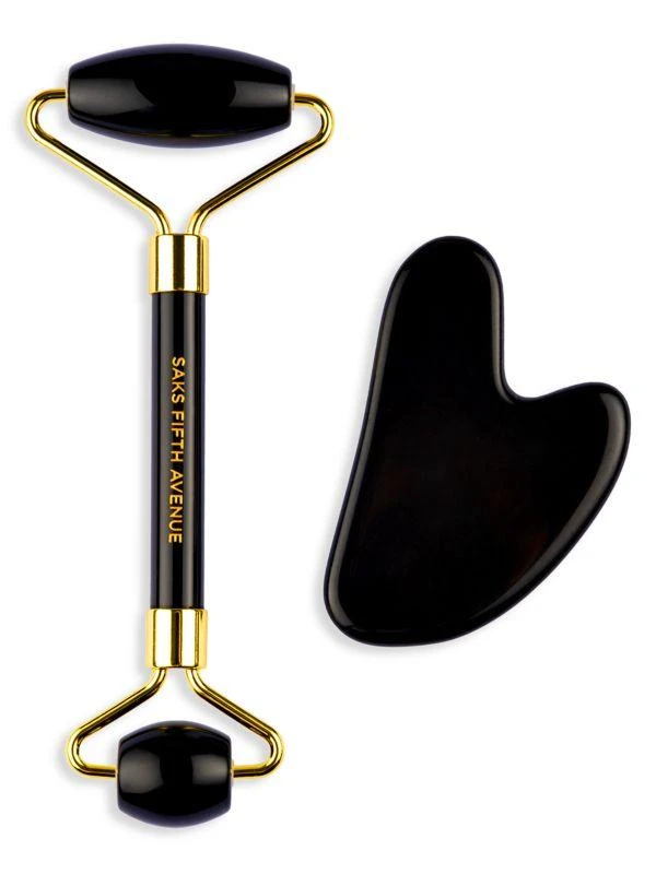 商品Saks Fifth Avenue|The Essential Facial Ritual 2-Piece Gua Sha & Roller Set,价格¥119,第1张图片