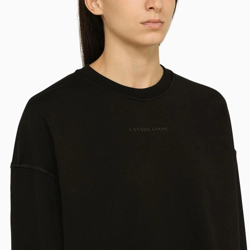 商品Canada Goose|Black crew-neck cotton jumper,价格¥2370,第4张图片详细描述