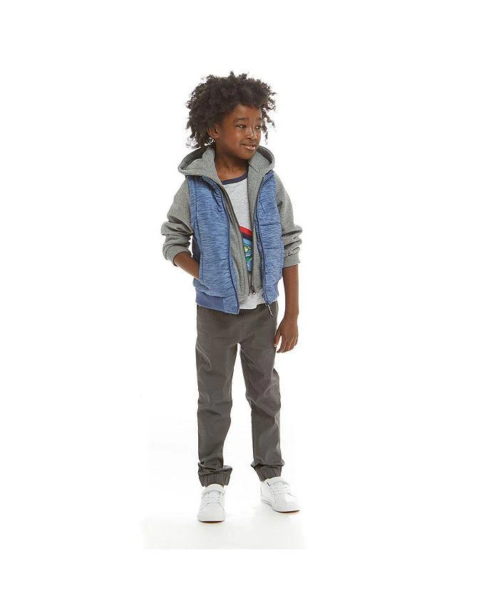 商品Andy & Evan|Boys' Textured Hoodie with Vest - Little Kid, Big Kid,价格¥553,第2张图片详细描述