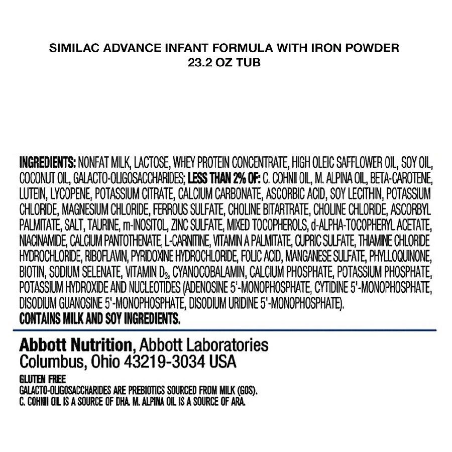 商品Similac|Similac Complete Nutrition 婴儿配方奶粉1段 658g,价格¥245,第4张图片详细描述