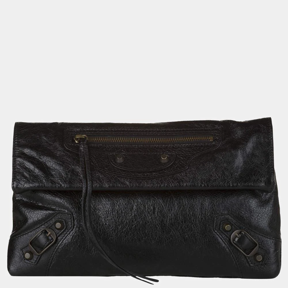 商品[二手商品] Balenciaga|Balenciaga Black Motocross Classic Envelope Crossbody Bag ,价格¥4352,第1张图片