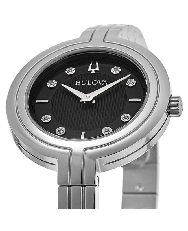 商品Bulova|Bulova Rhapsody Black Dial Stainless Steel Women's Watch 96P215,价格¥804,第2张图片详细描述