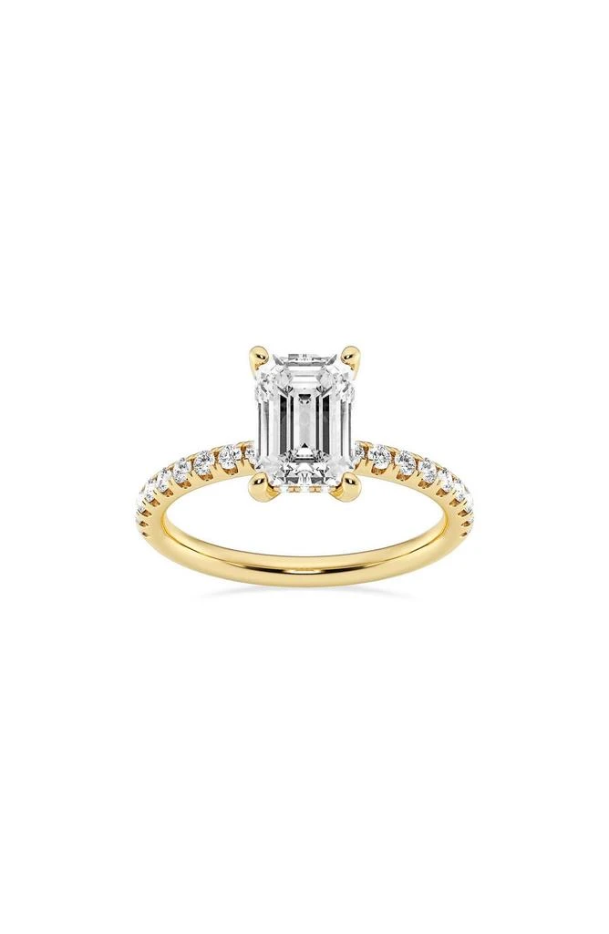 商品Badgley Mischka|14K Gold Emerald Cut Lab Created Diamond Ring - 2.20ct.,价格¥19280,第1张图片