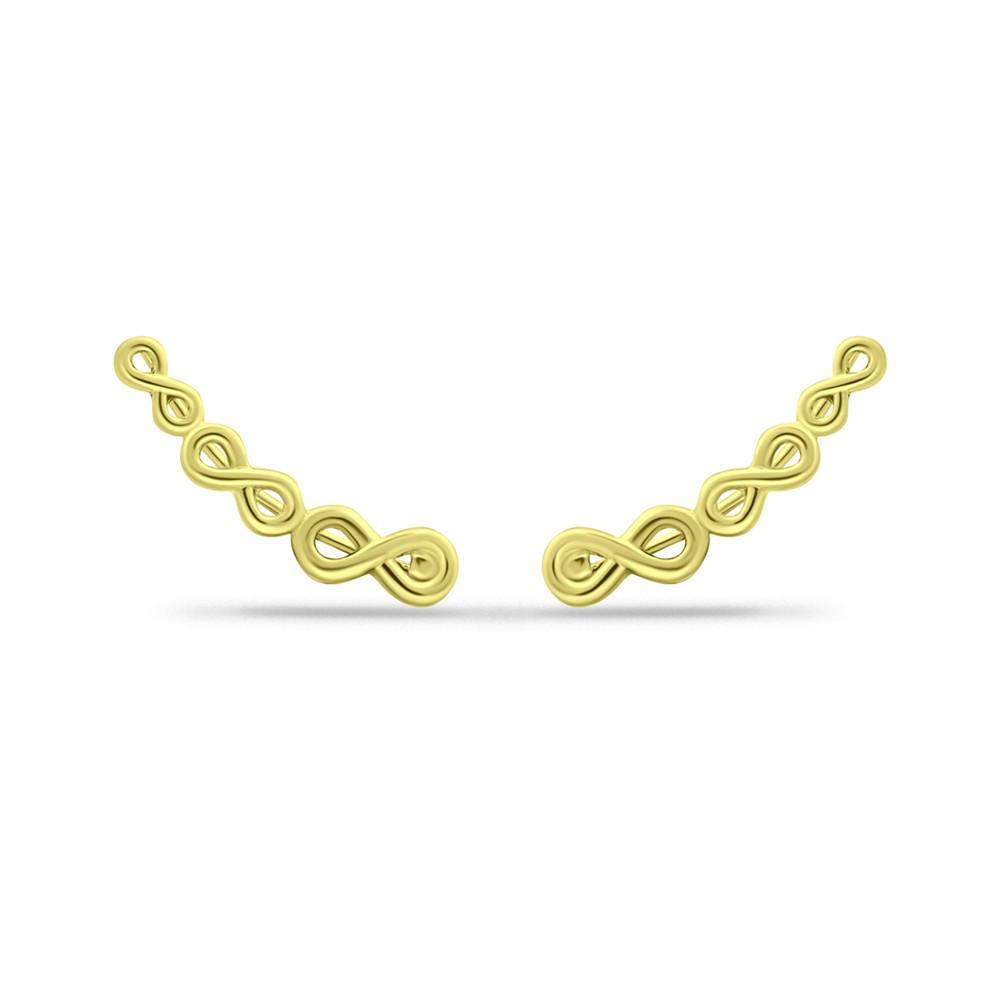 商品Giani Bernini|Infinity Ear Crawler Earrings in 18k Gold Over Sterling Silver or Sterling Silver,价格¥101,第5张图片详细描述