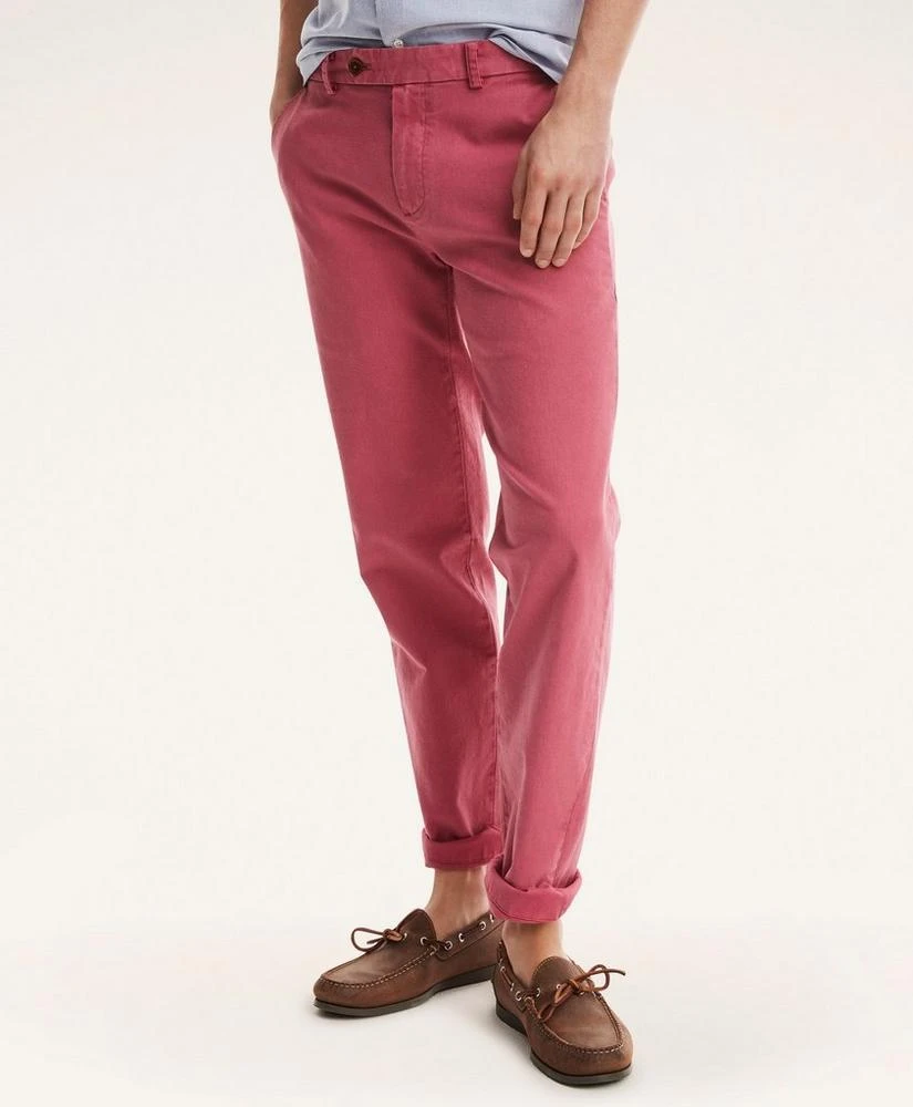 商品Brooks Brothers|Milano Slim-Fit Washed Canvas Chino Pants,价格¥375,第1张图片
