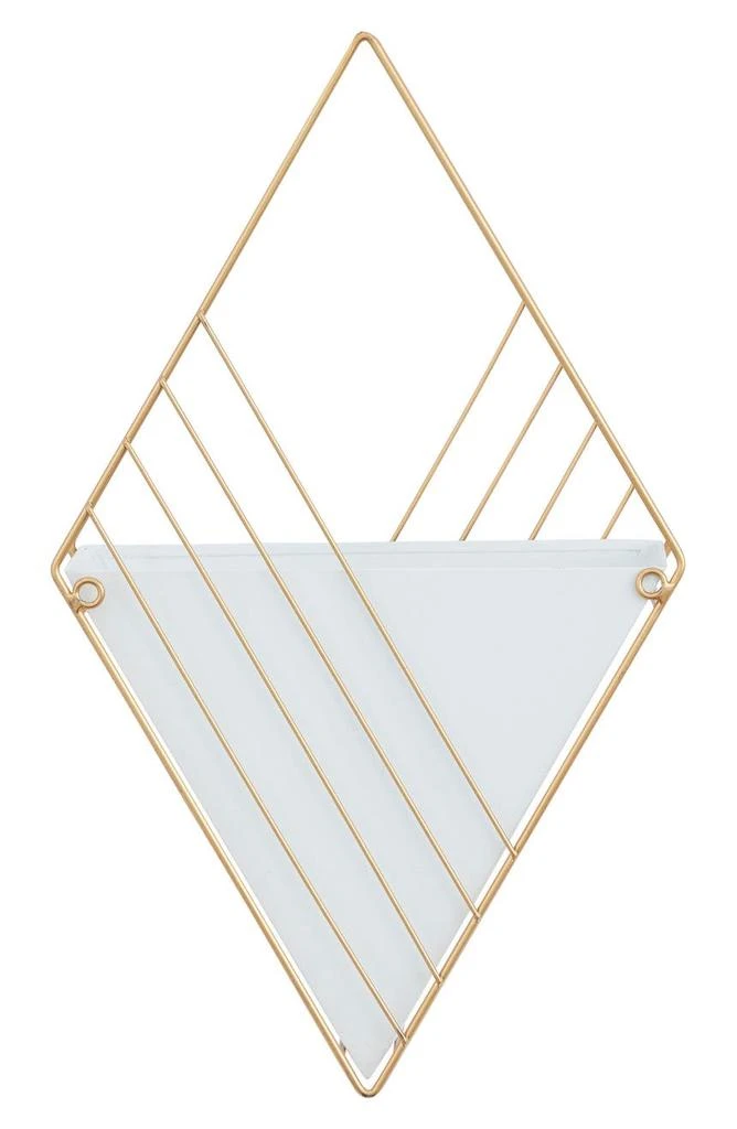 商品COSMO BY COSMOPOLITAN|White Metal Indoor Outdoor Hanging Geometric Wall Planter - Set of 2,价格¥375,第2张图片详细描述