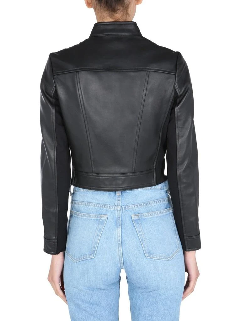 商品Michael Kors|Michael Michael Kors Cropped Leather Biker Jacket,价格¥4535,第4张图片详细描述