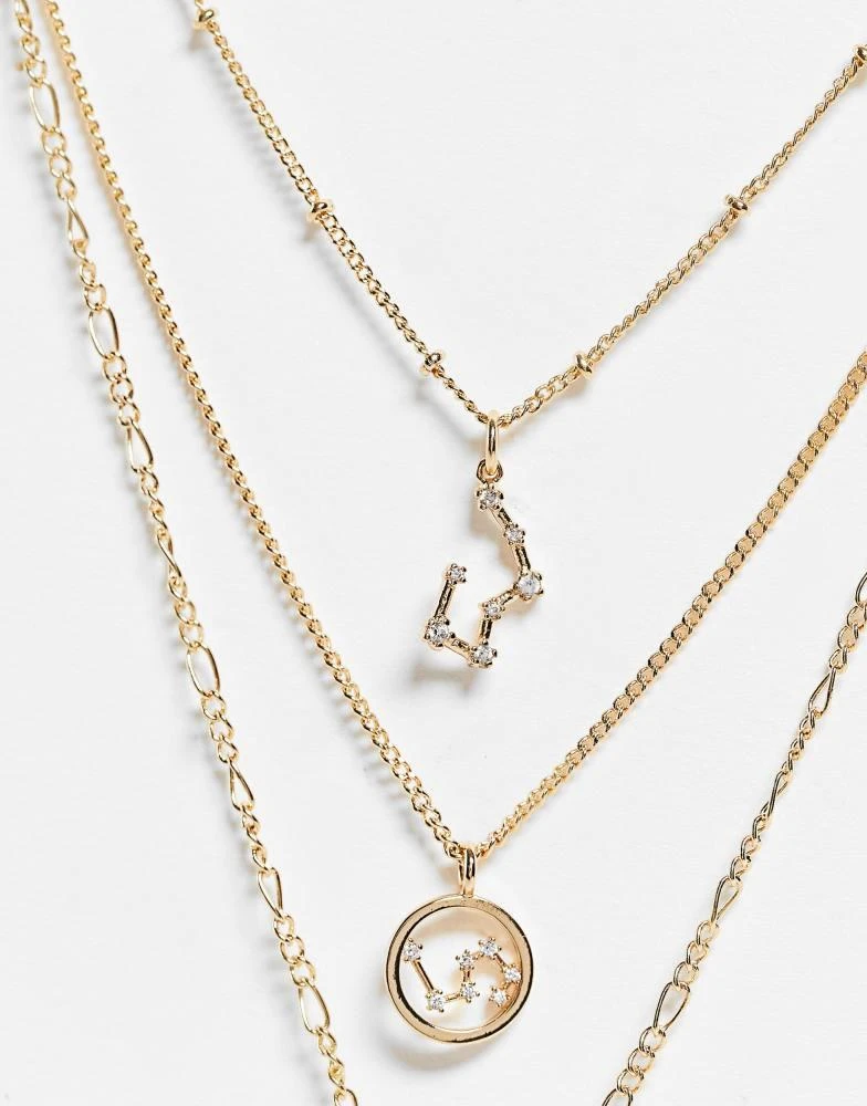 商品Reclaimed Vintage|Reclaimed Vintage inspired constellation star multirow necklace,价格¥103,第3张图片详细描述
