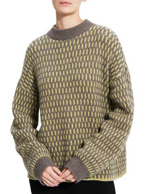 Plaited Two-Tone Cashmere Sweater商品第1张图片规格展示