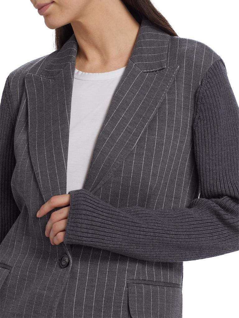Quebec Wool Pinstripe Blazer商品第6张图片规格展示