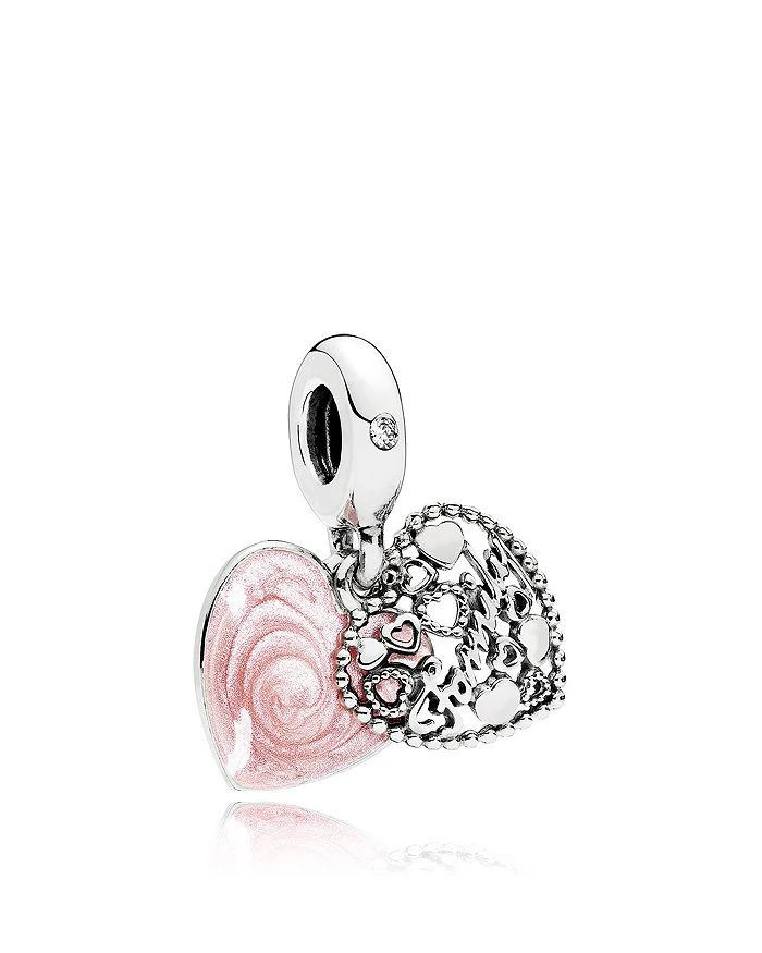 商品PANDORA|Sterling Silver & Enamel Love Makes a Family Charm,价格¥408,第2张图片详细描述
