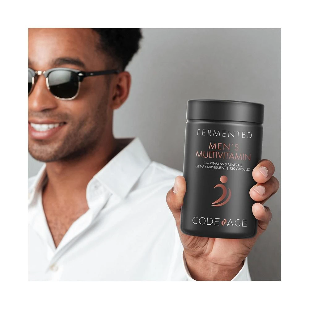 商品Codeage|Men's Fermented Multivitamin, 25+ Vitamins & Minerals, Probiotics, Digestive Enzymes, Daily Supplement - 120ct,价格¥262,第3张图片详细描述