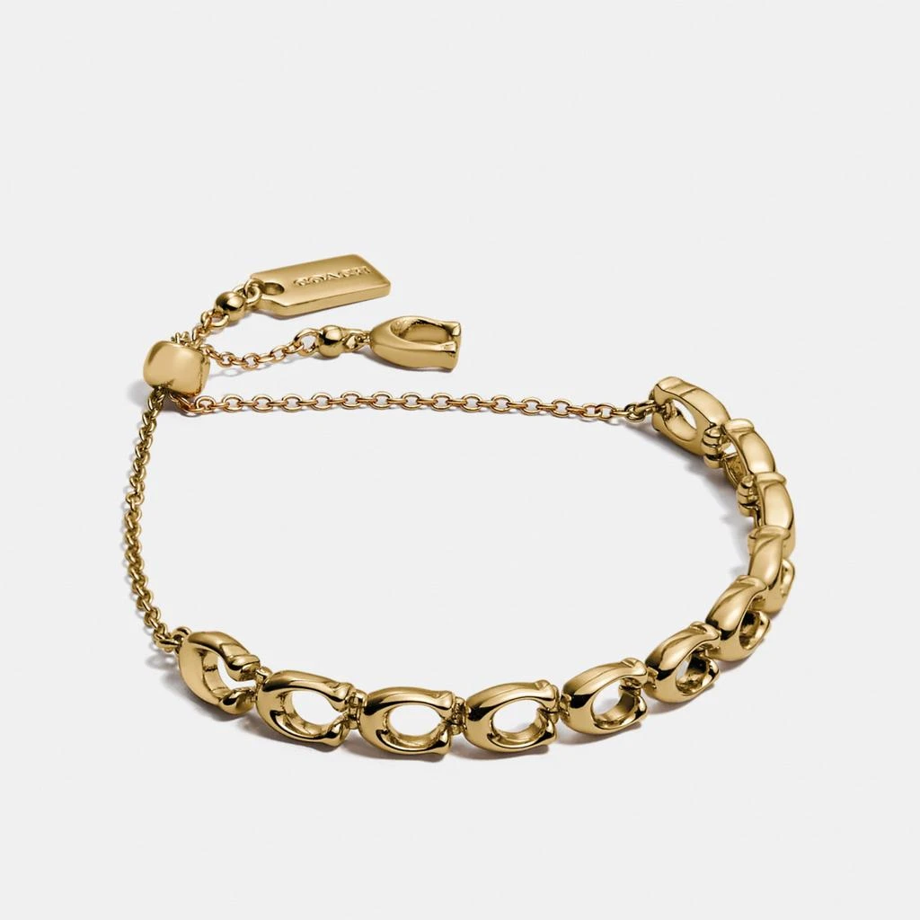 商品Coach|Coach C Gold-Tone Bracelet,价格¥869,第1张图片