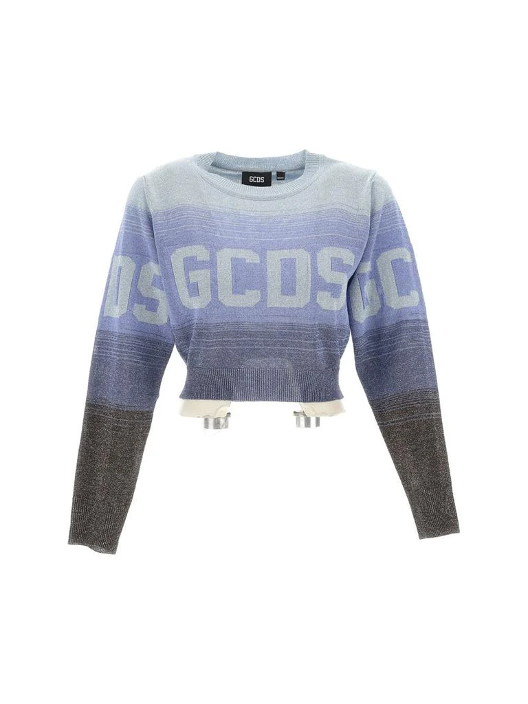 商品GCDS|GCDS Logo Intarsia-Knit Cropped Jumper,价格¥2195,第1张图片