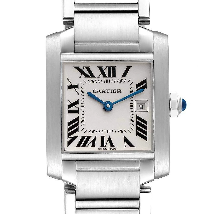 商品[二手商品] Cartier|Cartier Silver Stainless Steel Tank Francaise W51011Q3 Women's Wristwatch 25 mm,�价格¥26367,第5张图片详细描述