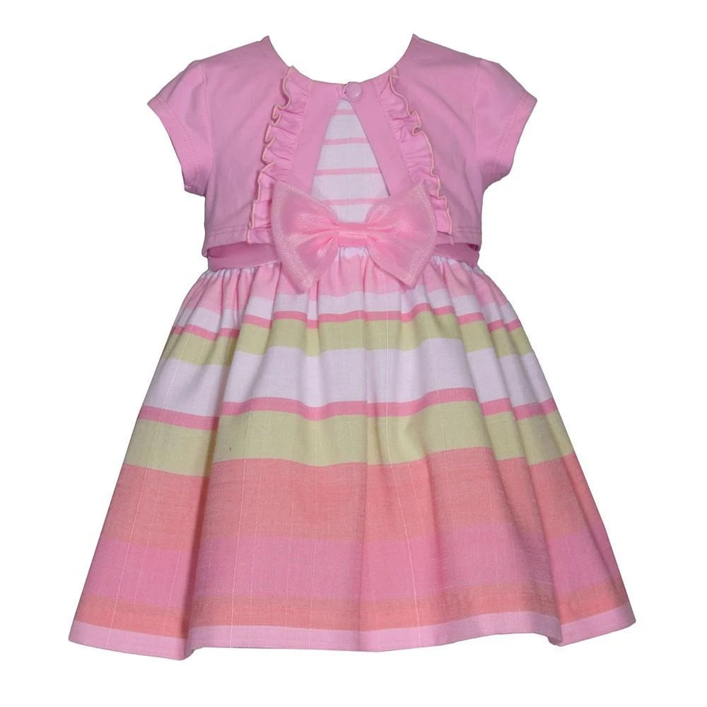 商品Bonnie Baby|Baby Girls Short Sleeved Cardigan Dress,价格¥101,第1张图片
