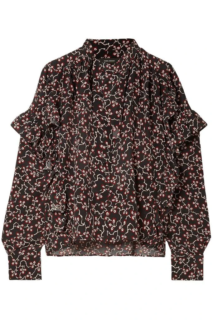商品Isabel Marant|Libel ruffled printed silk crepe de chine blouse,价格¥1809,第3张图片详细描述