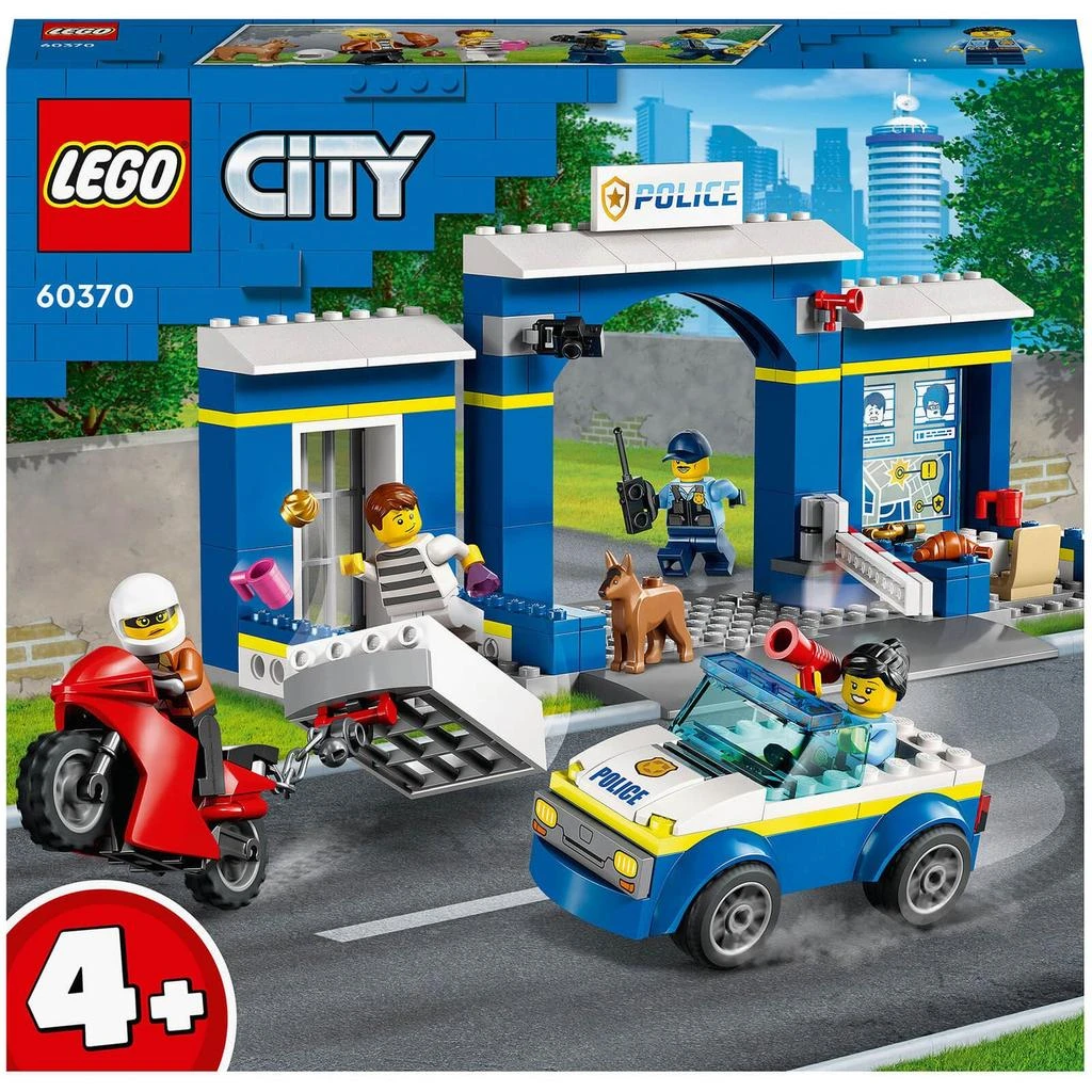 商品LEGO|LEGO City: Police Station Chase Set with Police Car Toy (60370),价格¥328,第1张图片