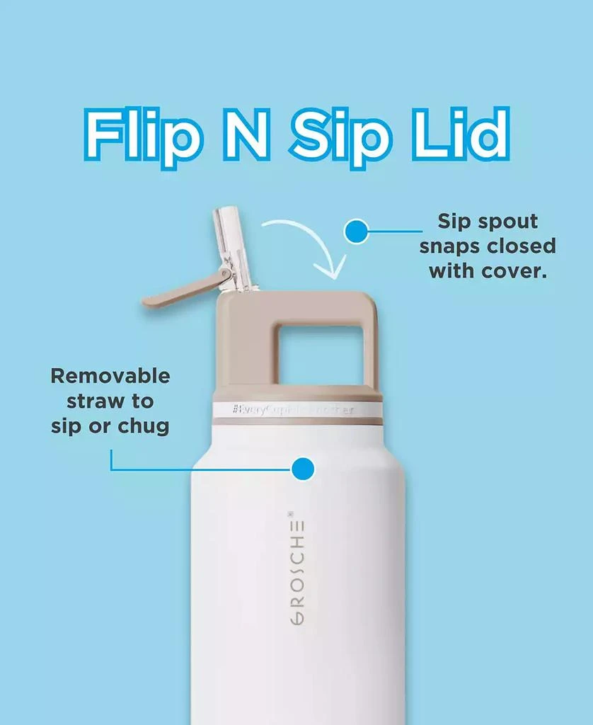 Alpine Flip 'N Sip Insulated, Leakproof Water Bottle with Straw, 40 OZ 商品