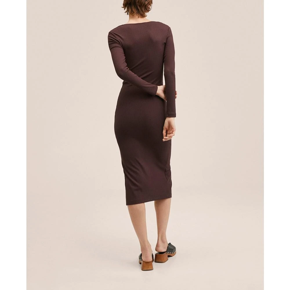 商品Mango|Women's Ribbed Knit Dress,价格¥193,第3张图片详细描述