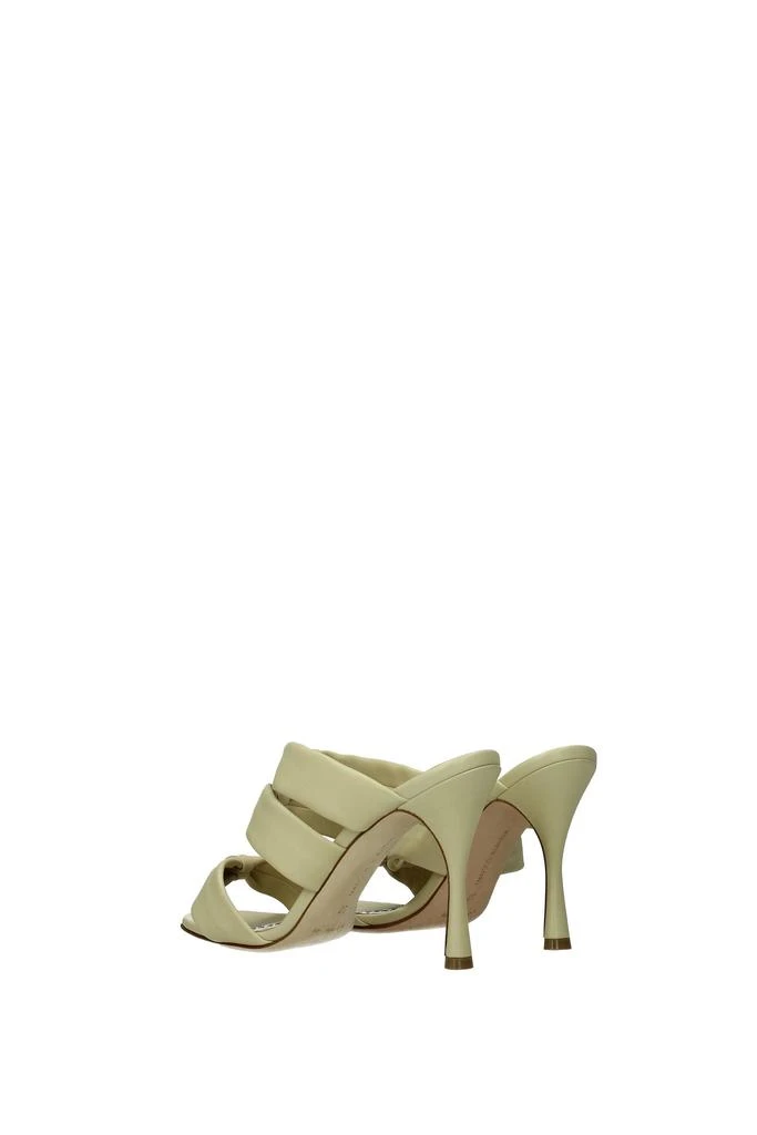 商品Manolo Blahnik|Sandals gyrica Leather Beige Butter,价格¥3021,第4张图片详细描述