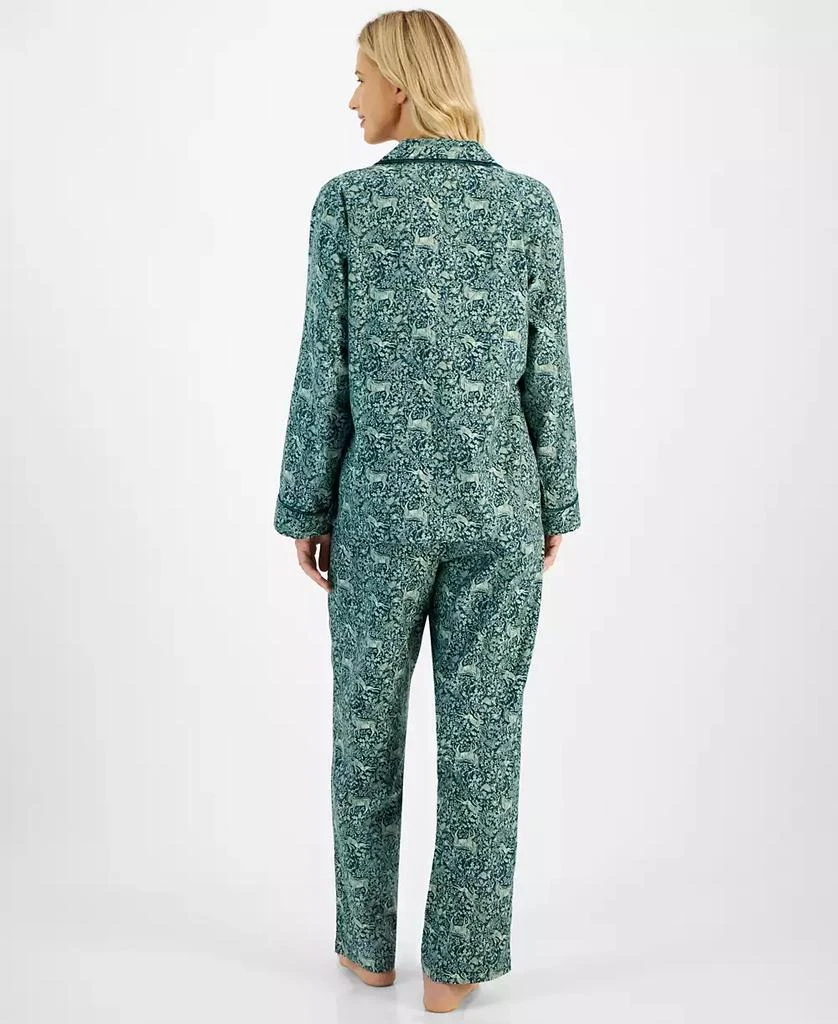 商品Charter Club|Petite Women's Long-Sleeve Cotton Flannel Packaged Pajama Set, Created for Macy's,价格¥220,第2张图片详细描述