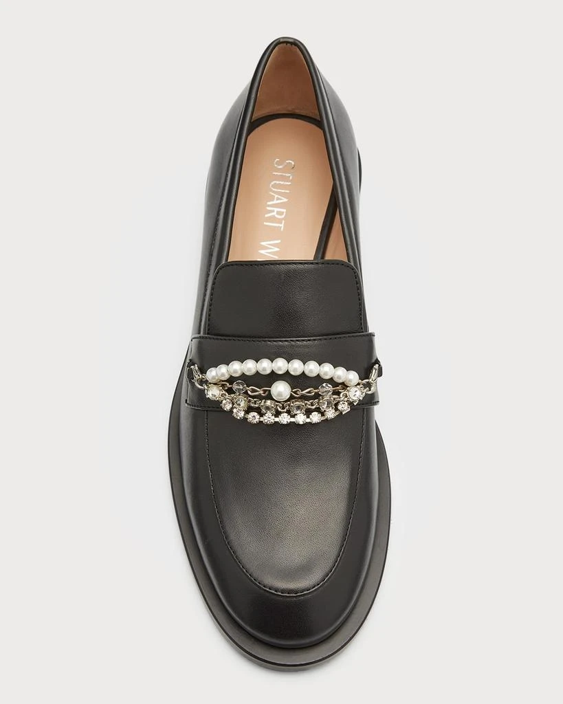 商品Stuart Weitzman|Pearly Chain Casual Loafers,价格¥1869,第5张图片详细描述