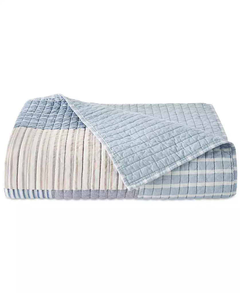 商品Charter Club|LAST ACT! Seaside Stripe Patchwork Cotton Quilt, Full/Queen, Exclusively at Macy’s,价格¥292,第3张图片详细描述