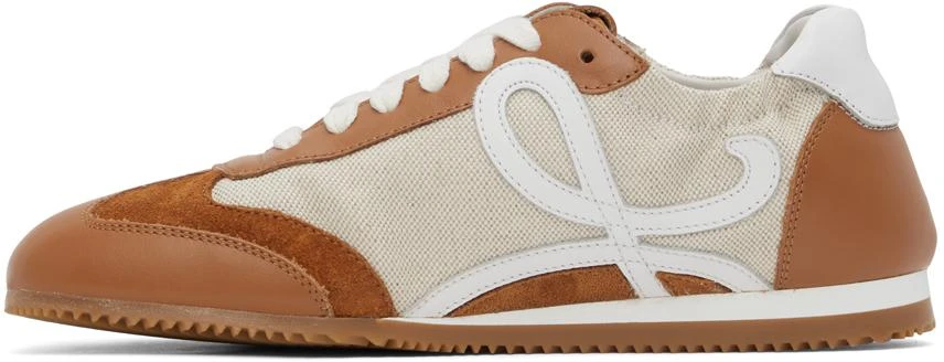 商品Loewe|Beige & Tan Ballet Runner Sneakers,价格¥5619,第3张图片详细描述