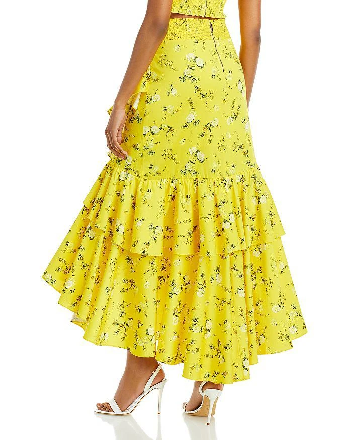商品Alice + Olivia|Cristina Floral Print Asymmetric Tiered Maxi Skirt,价格¥1105,第2张图片详细描述