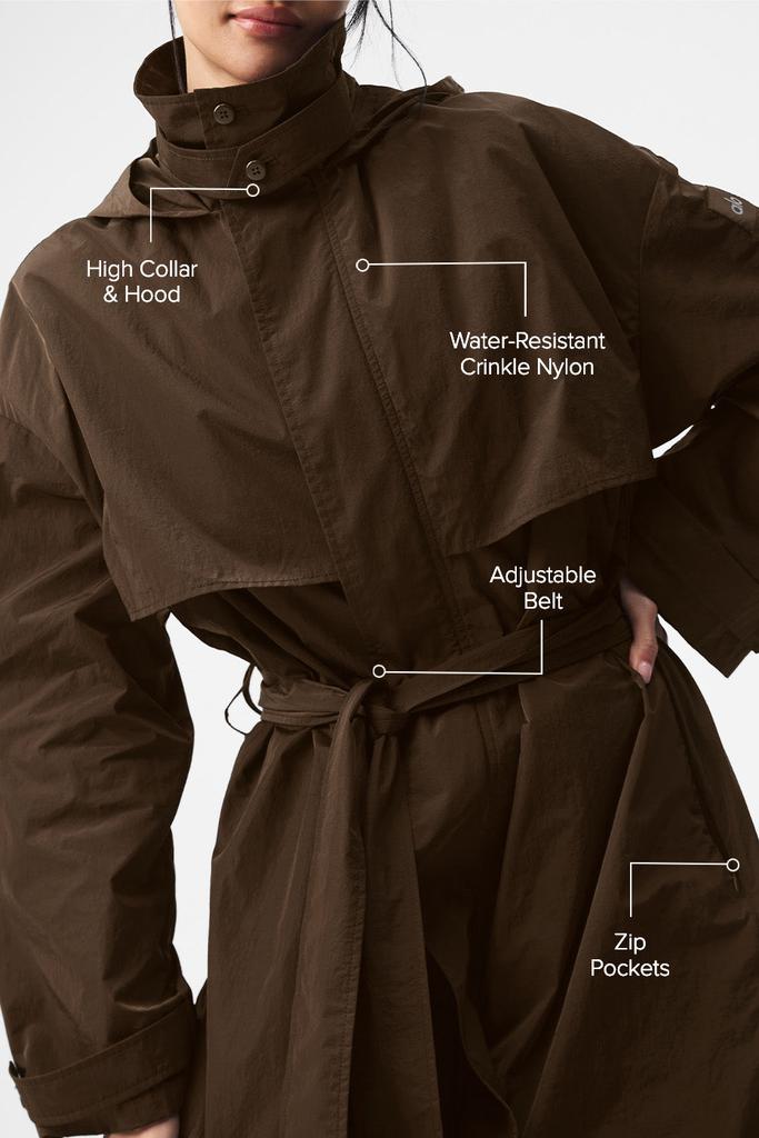 Alo Crinkle On The Move Trench - Espresso - Coats - Compare