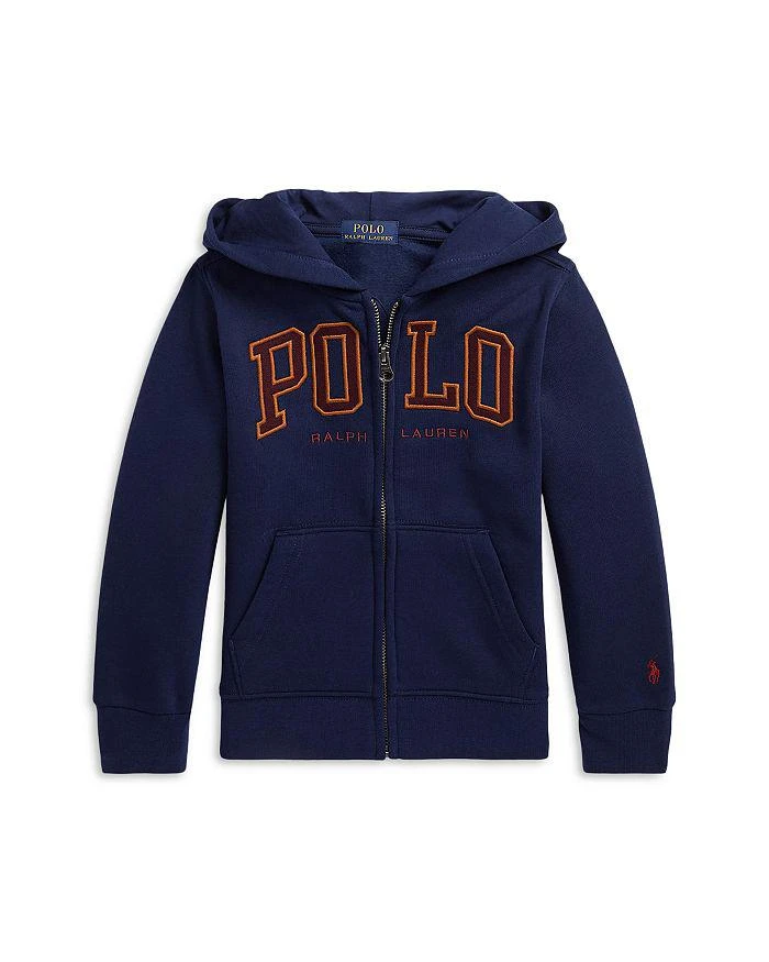 商品Ralph Lauren|Boys' Logo Fleece Full Zip Hoodie - Little Kid, Big Kid,价格¥322,第4张图片详细描述