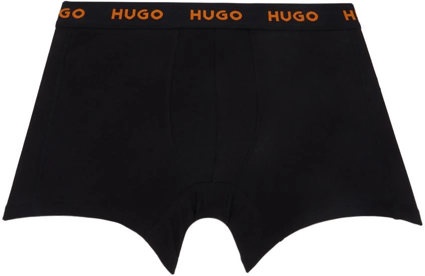 商品Hugo Boss|Three-Pack Black Jacquard-Logo Boxers,价格¥286,第2张图片详细描述