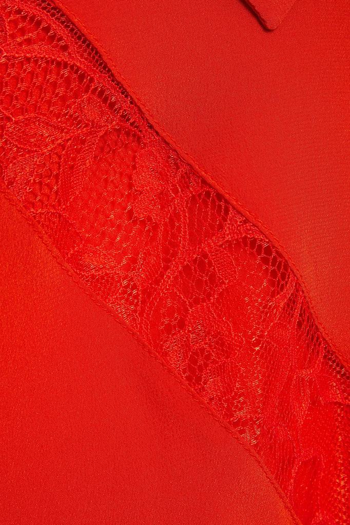 Chimer lace-trimmed silk-crepe shirt商品第2张图片规格展示