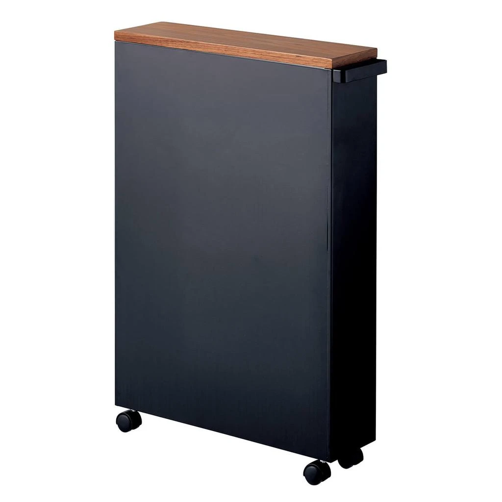 商品Yamazaki|Yamazaki Tower Semi Closed Storage Cart - Black,价格¥953,第2张图片详细描述