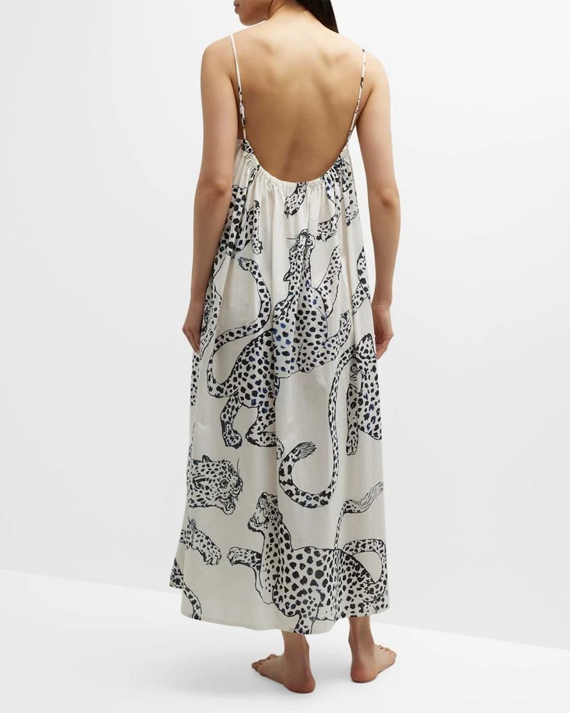 商品Desmond & Dempsey|Jaguar-Print Square-Neck Nightie,价格¥1516,第4张图片详细描述