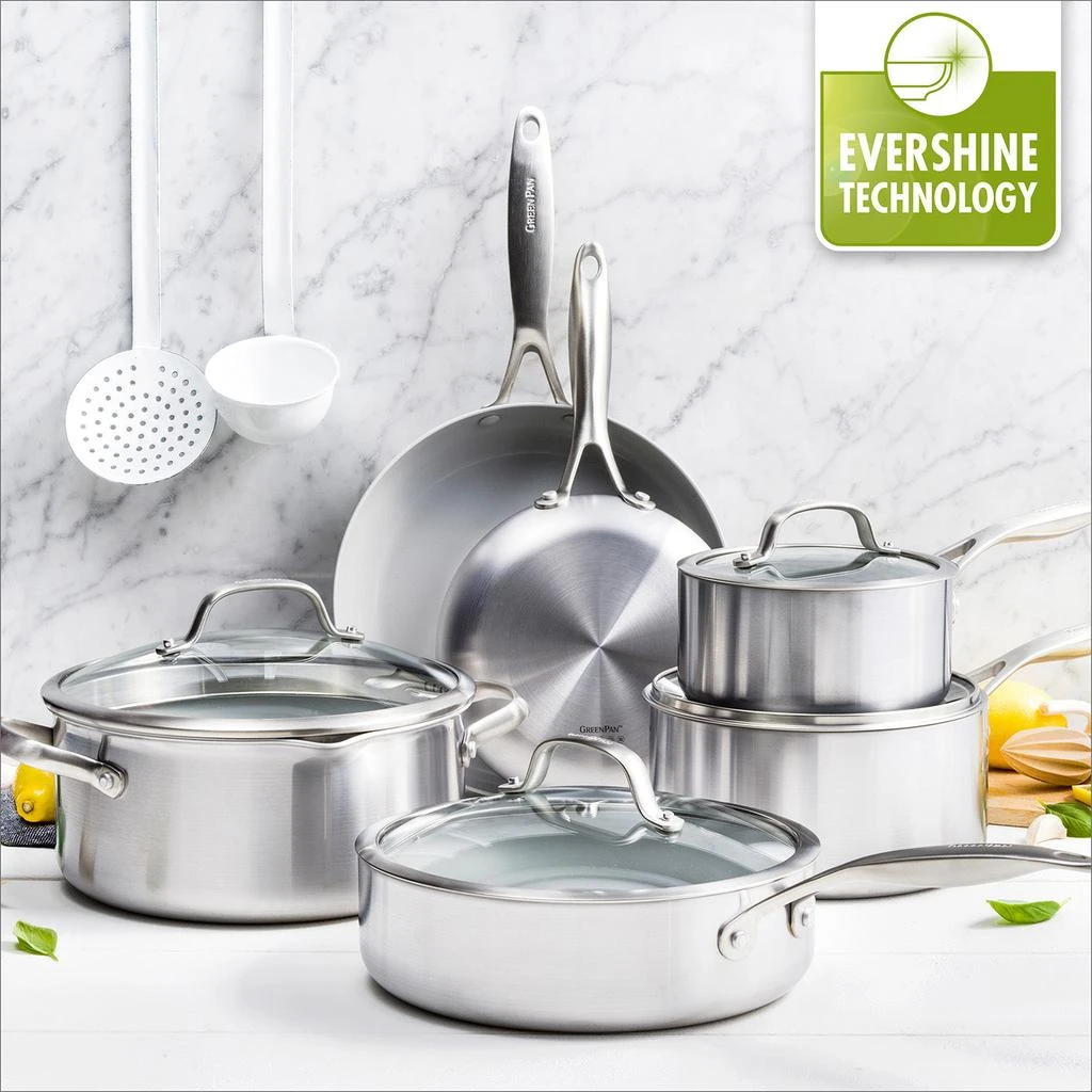 商品Greenpan|GreenPan Venice Pro 10 Piece Cookware Set,价格¥3118,第4张图片详细描述