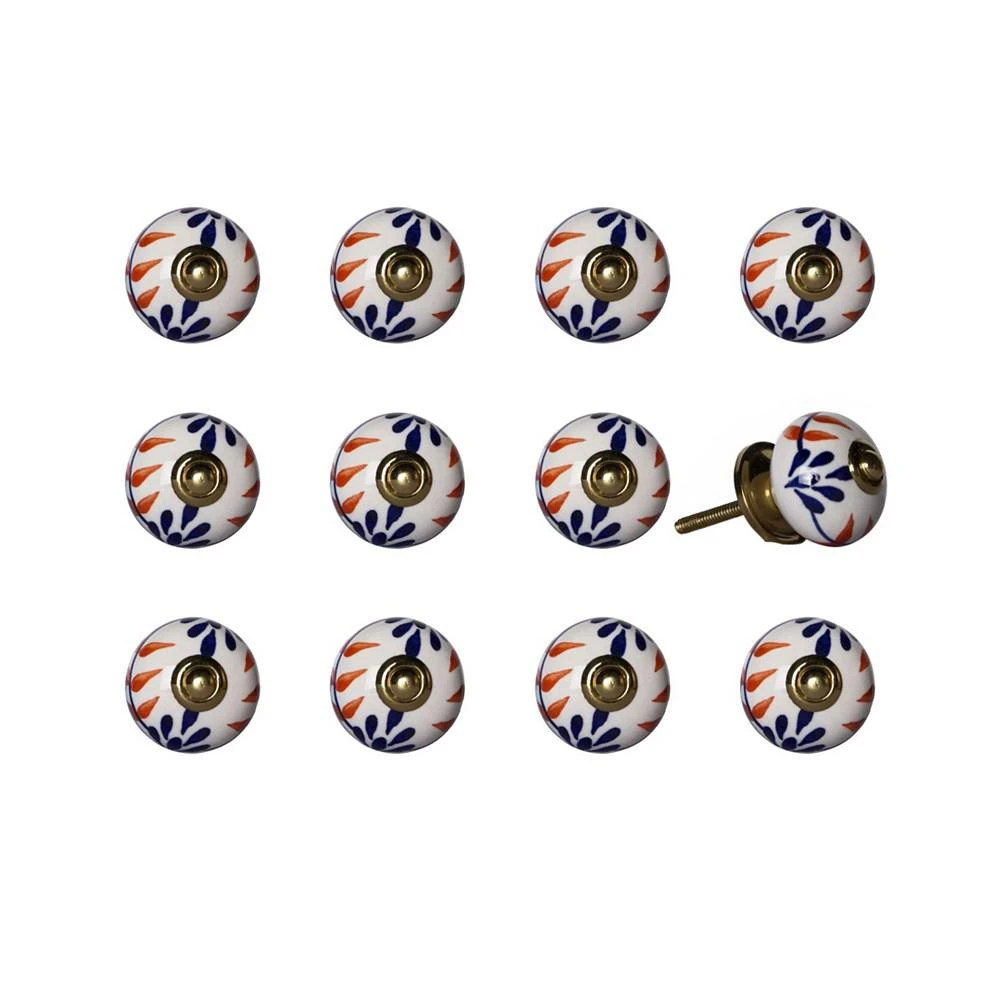 商品KNOB-IT|Handpainted Ceramic Knob Set of 12,价格¥471,第1张图片