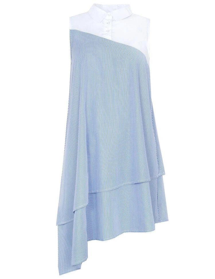 商品Pixie Market|Asymmetrical Pinstripe Shirt Dress,价格¥303,第5张图片详细描述