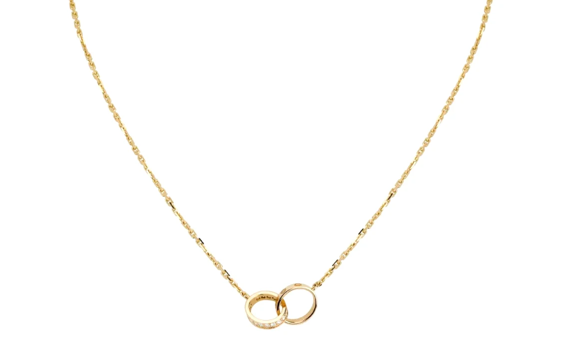 商品[国内直发] Cartier|CARTIER卡地亚 LOVE系列 镶嵌钻石 18k金钻石 项链 女款,价格¥25030,第1张图片