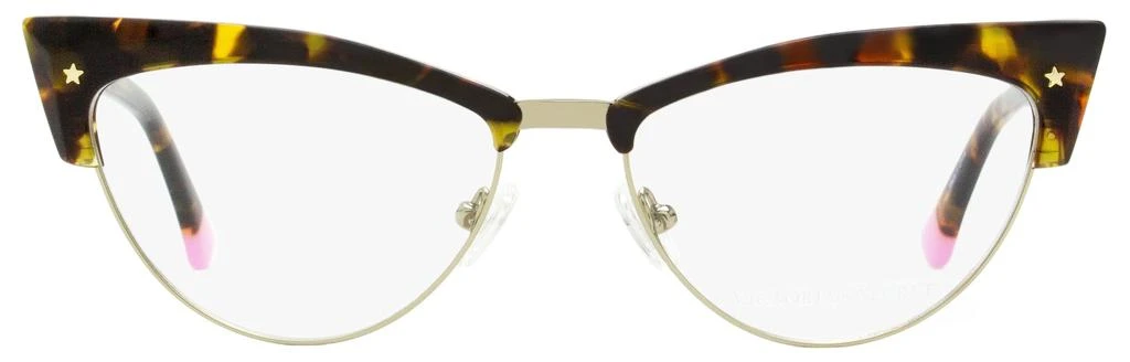 商品Victoria's Secret|Victoria's Secret Women's Cateye Eyeglasses VS5018 052 Havana/Gold 53mm,价格¥314,第2张图片详细描述