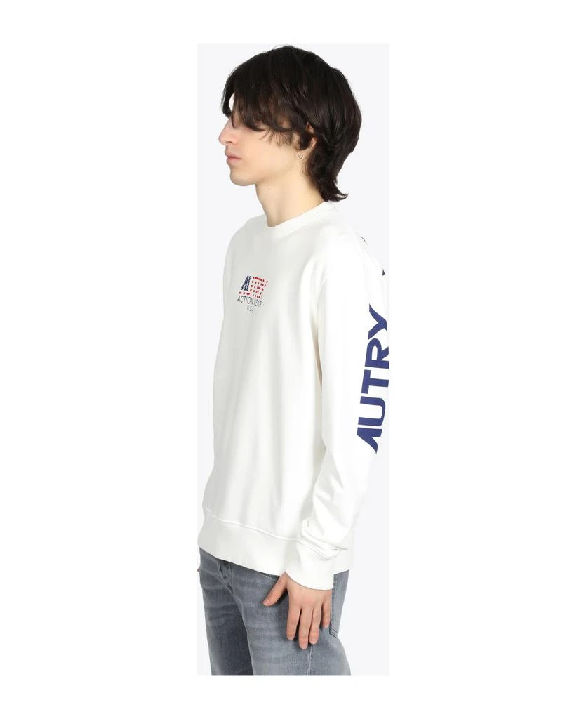 商品Autry|Sweatshirt Iconic Man Back White cotton sweatshirt with logo print,价格¥1009,第3张图片详细描述