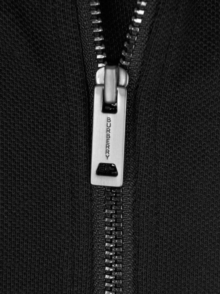 商品Burberry|Burberry Black Boys Cotton Check Strip Polo Shirt,价格¥1218,第4张图片详细描述