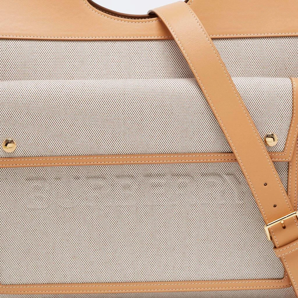 商品Burberry|Burberry Beige Canvas and Leather Medium Pocket Tote,价格¥6622,第5张图片详细描述