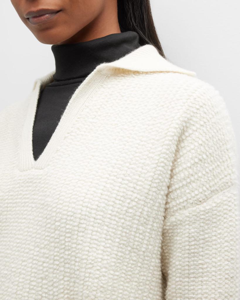 Denise Cashmere Open-Collar Pullover Sweater商品第5张图片规格展示