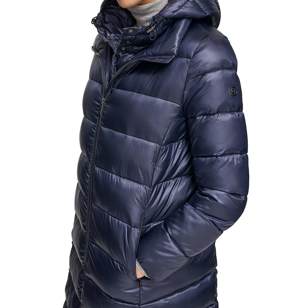 商品Calvin Klein|Women's Shine Bibbed Hooded Packable Puffer Coat, Created for Macy's,价格¥878,第4张图片详细描述